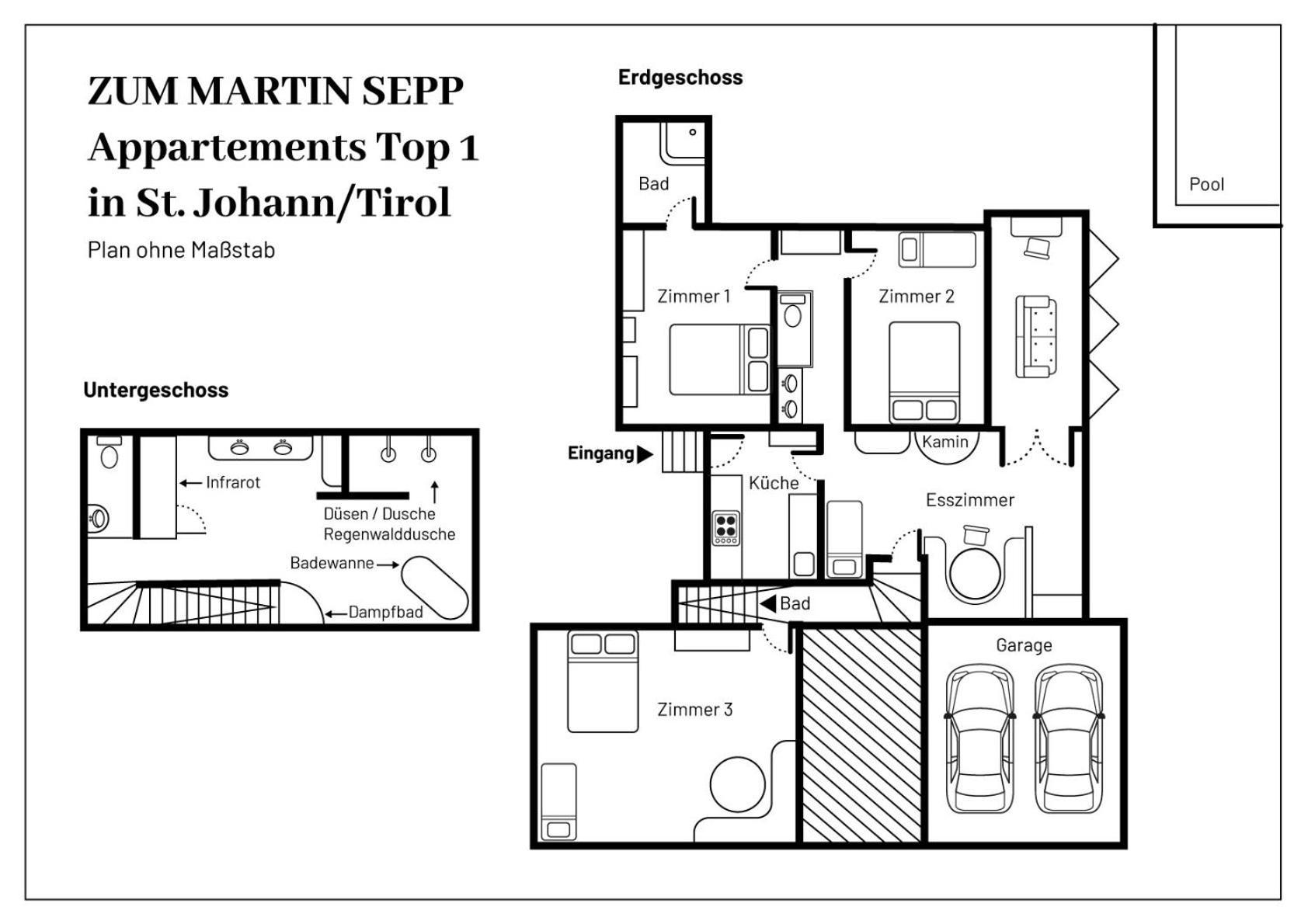 Zum Martin Sepp Appartements Im Martinshof St. Johann in Tirol Kültér fotó